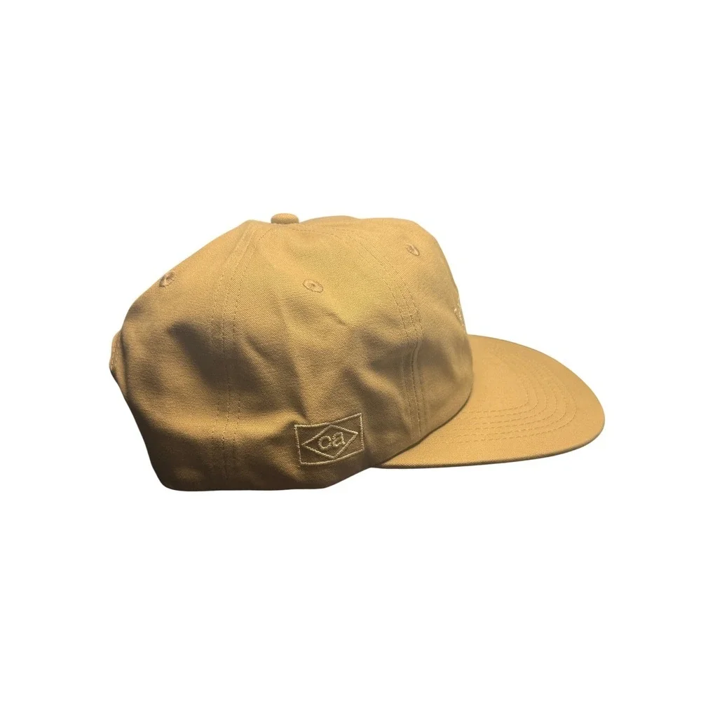 Willbo Hat Unisex One Size Tan Khaki Embroidered Logo Snapback Cap
